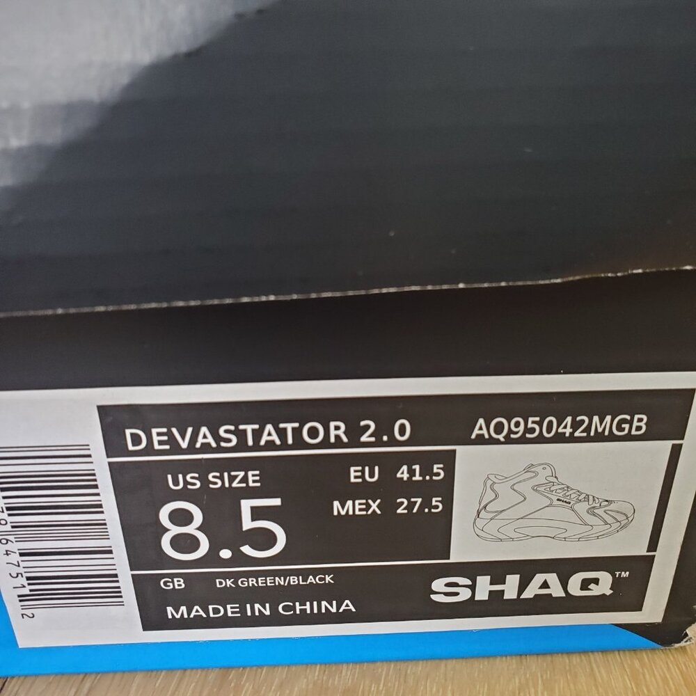 Shaq Devastator Mens Sz 8.5 Basketball Shoes Green Athletic Mid Sneakers School - Picture 9 of 9